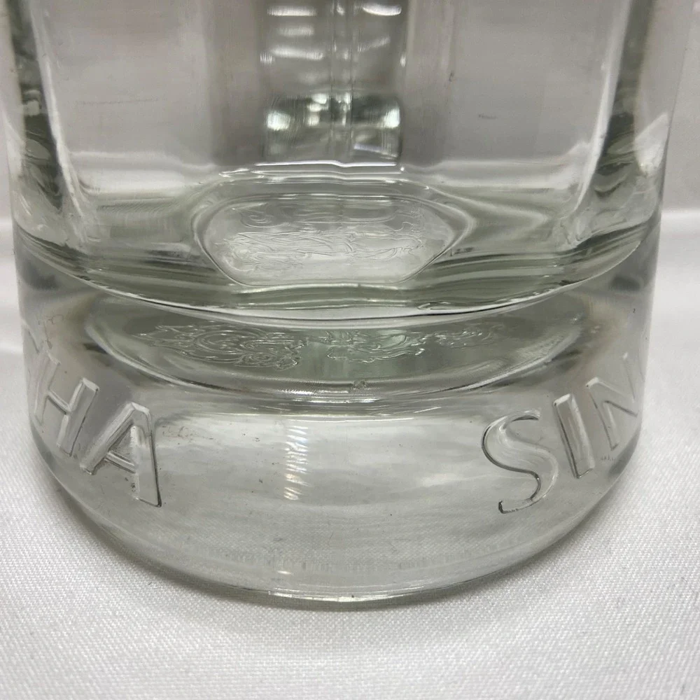 Singha Beer Mug Original Thailand Glass Collectible 12oz Drink ware GUC